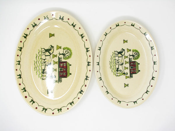edgebrookhouse Vintage Metlox Poppytrail Homestead Provincial Platters - 2 Pieces
