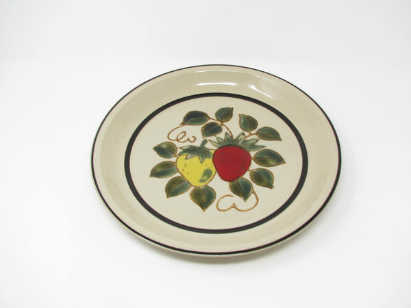 Vintage SRC Strawberries Stoneware Round Chop Cake Plate or Platter