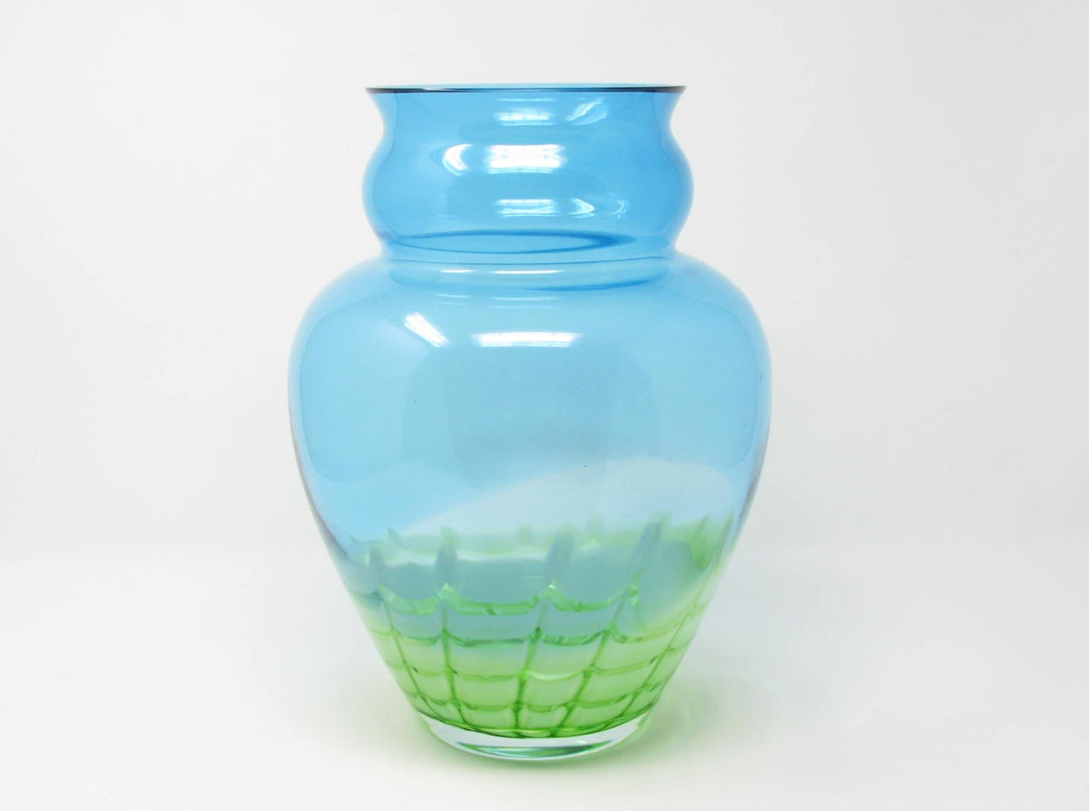Waterford Crystal Evolution Ocean Tide Vase in Blue and Green