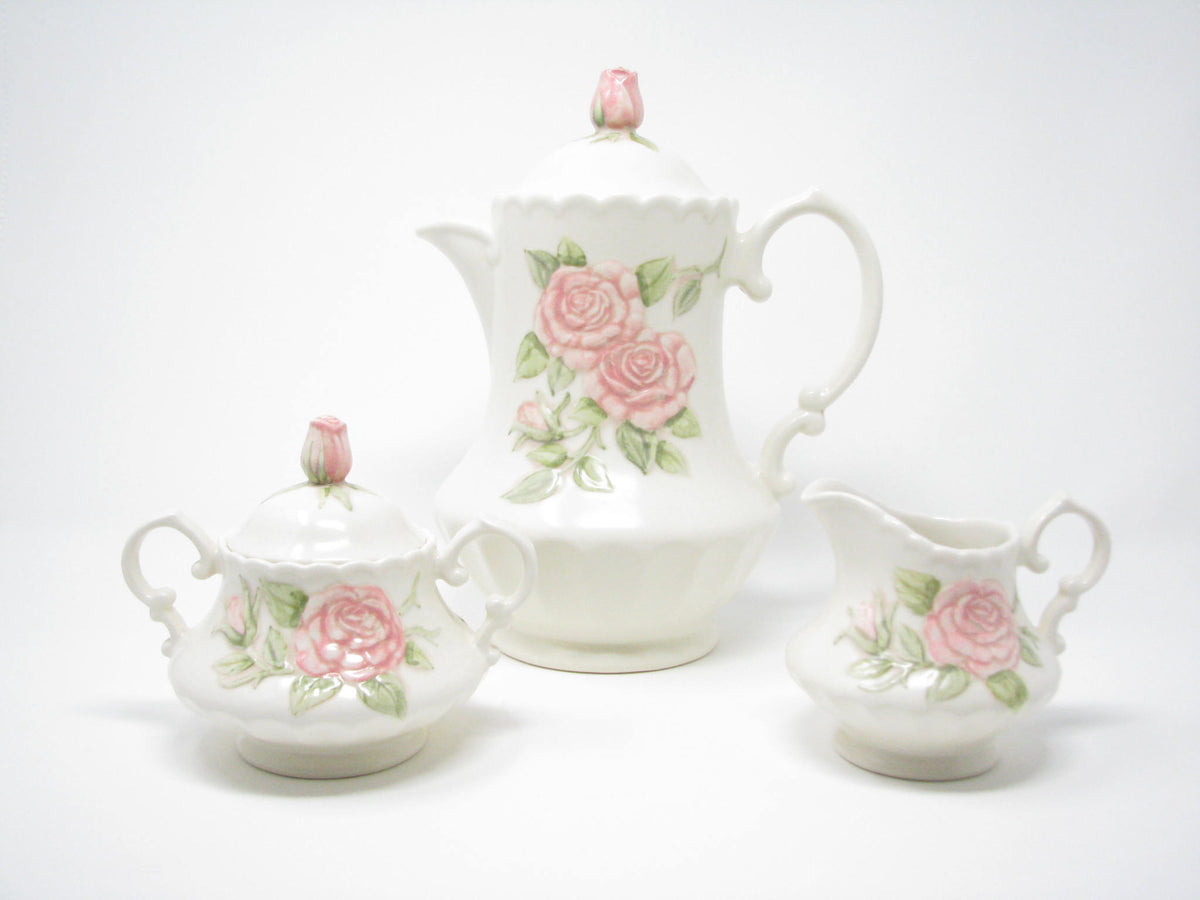 Vintage 1960s Metlox Poppytrail Vernon Rose Pink Pottery