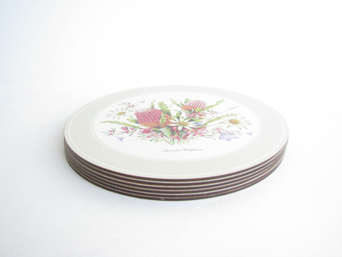 1960s Pimpernel Placemats with Australian Wildflower Floral Design Mad