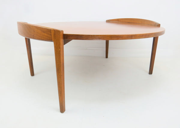 edgebrookhouse - Vintage 1960s Solid Walnut Coffee Table With Raised Side Rail Attributed to Jens Risom