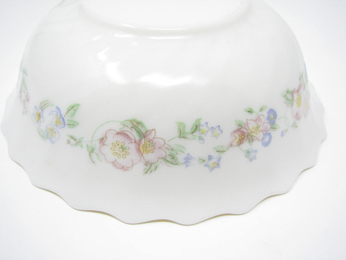 Lot De 2 Bols Arcopal France Vintage - Motif Floral Multicolore - Verre