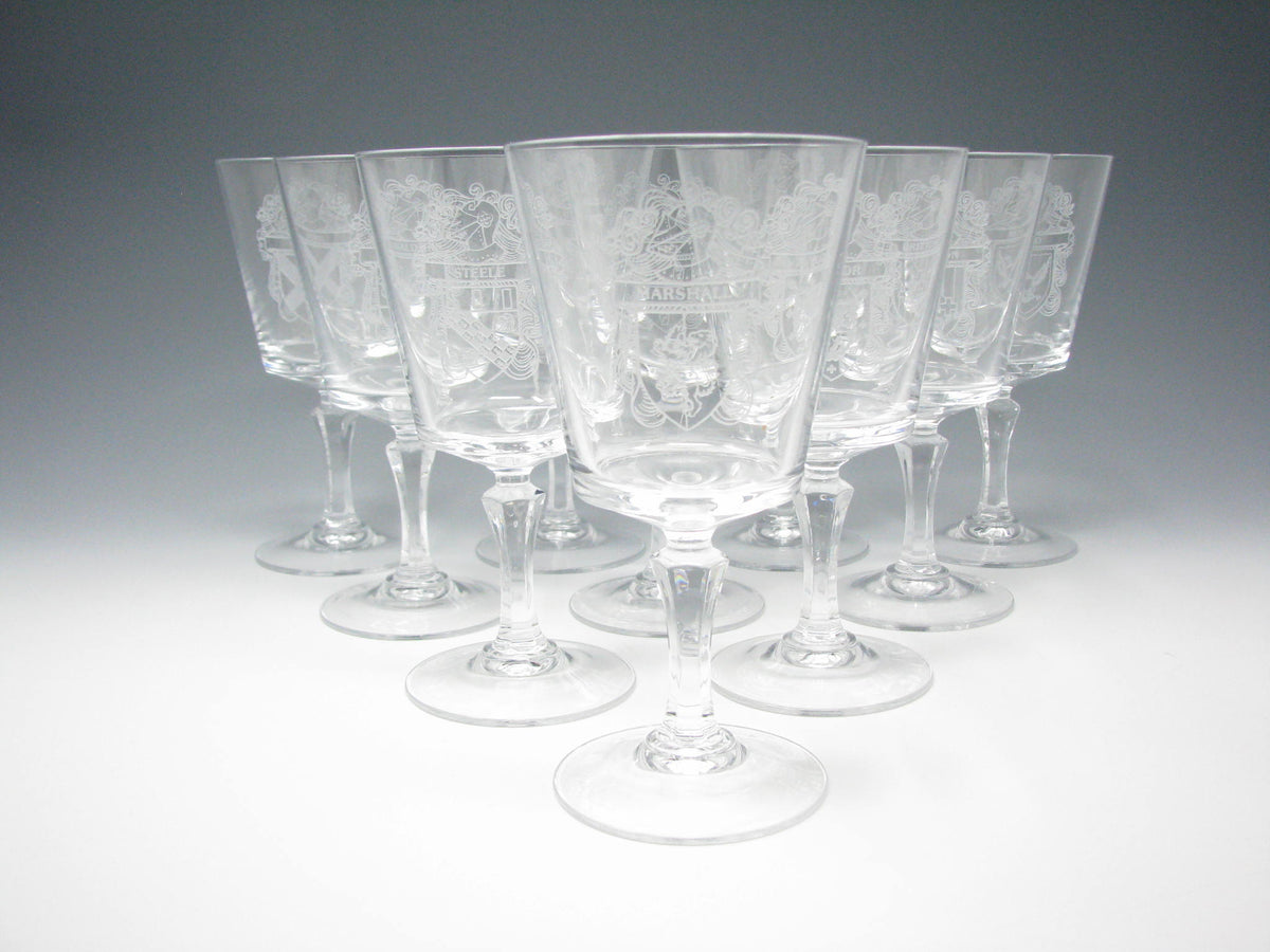 Vintage Bleikristall Lead Crystal Goblets Glasses with Various