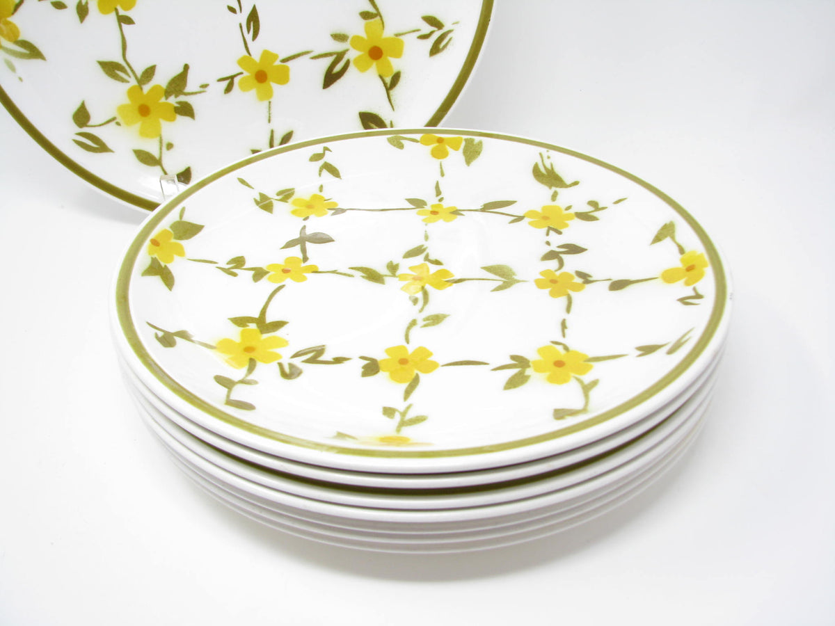 Vintage Ceramic Guild Esperanto Trala Floral Dinner Plates & Chop Plat