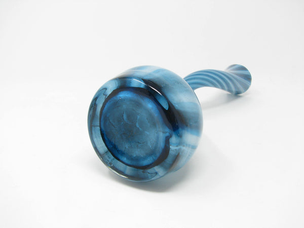 edgebrookhouse - Vintage Corksrew or Nordic Swing Cased Glass Bud Vase in Turquoise