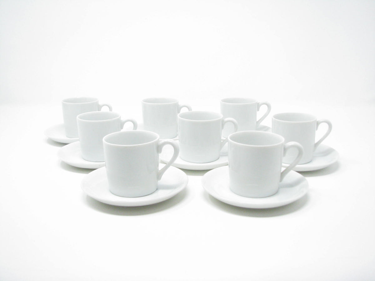 White Demitasse Espresso Cup with Saucer Set of 2 - Twinkle – Zen