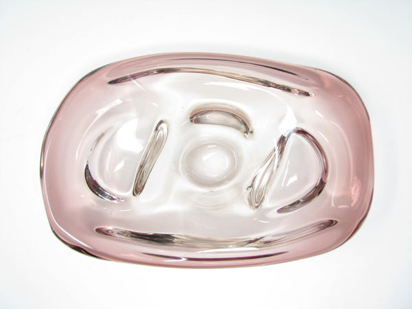 edgebrookhouse - Vintage Murano Amethyst Purple Art Glass Organic Form Decorative Bowl or Trinket Dish