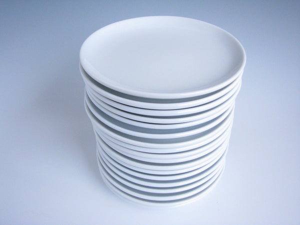 edgebrookhouse - Vintage Rego Continental White Coupe Bread or Appetizer Plates - Set of 18
