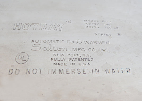 edgebrookhouse - Vintage Salton Monumental Chrome and Glass Hotray Food Warming Tray