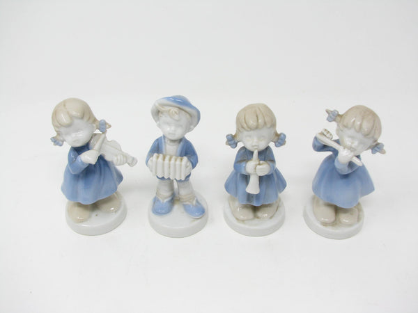 edgebrookhouse - Vintage Small Lego Japan Figurines of Children Playing Musical Instruments - 4 Pieces