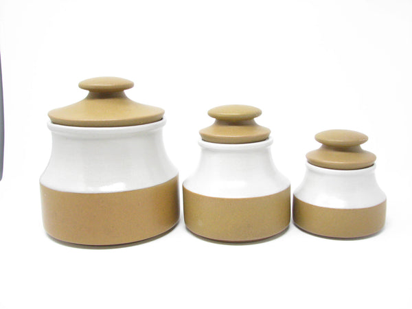 edgebrookhouse - Vintage Stoneware Graduated Lidded Canisters Made in USA - Set of 3