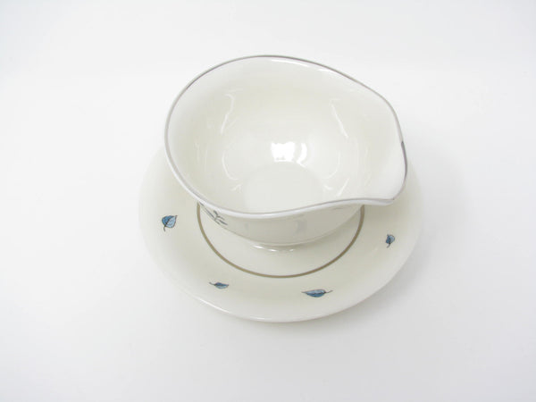 edgebrookhouse - Vintage Theodore Haviland Luanda Birchmere Gravy Boat with Attached Underplate