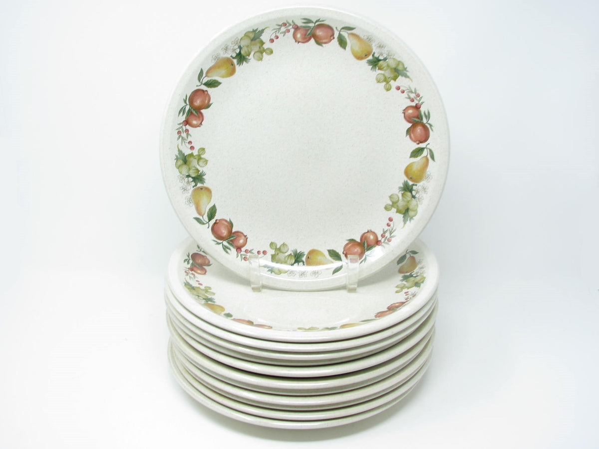 Vintage Wedgwood Quince Earthenware Dinner Plates with Fruit Design