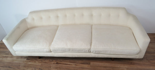 edgebrookhouse - edward wormley for dunbar mid century modern white curved corner sofa