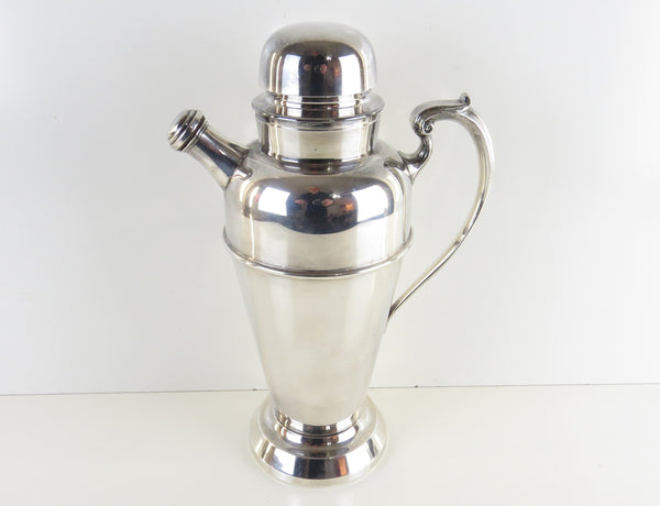 1930s Art Deco Silver Plated Cocktail Shaker / Pitcher Attributed to Charles S Green Co Birmingham