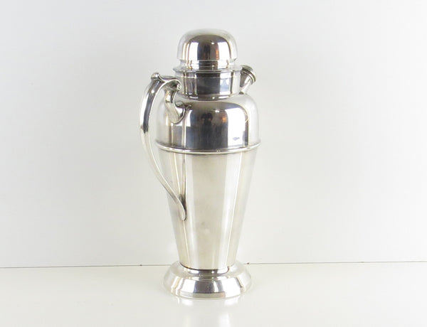 1930s Art Deco Silver Plated Cocktail Shaker / Pitcher Attributed to Charles S Green Co Birmingham