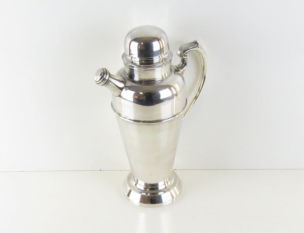 1930s Art Deco Silver Plated Cocktail Shaker / Pitcher Attributed to Charles S Green Co Birmingham