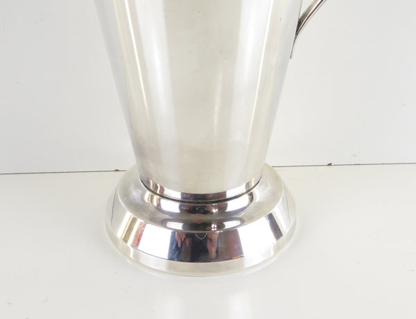 1930s Art Deco Silver Plated Cocktail Shaker / Pitcher Attributed to Charles S Green Co Birmingham