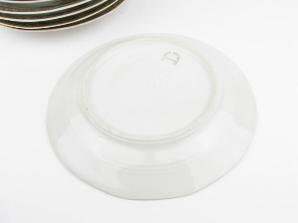 edgebrookhouse - Antique Theodore Haviland Ganga Floral Basket Porcelain Saucers