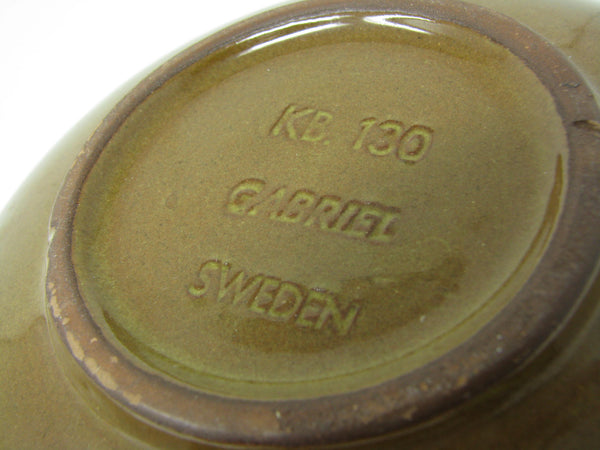 edgebrookhouse - Vintage Gabriel Sweden Pottery Bowl and Small Plate - 2 Pieces