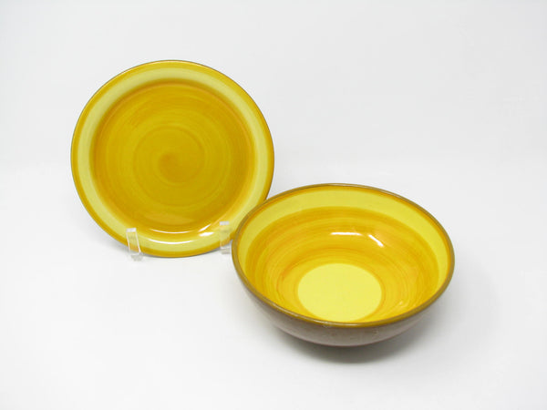 edgebrookhouse - Vintage Gabriel Sweden Pottery Bowl and Small Plate - 2 Pieces