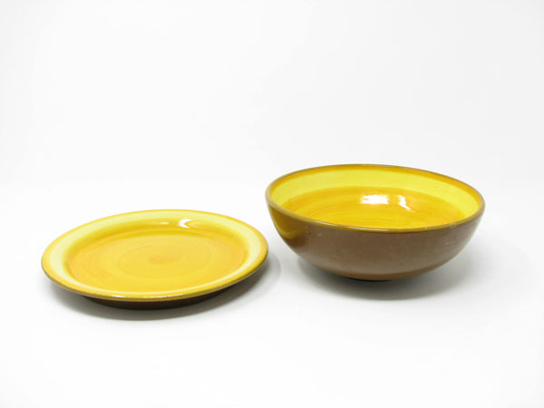 edgebrookhouse - Vintage Gabriel Sweden Pottery Bowl and Small Plate - 2 Pieces