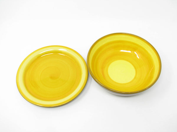 edgebrookhouse - Vintage Gabriel Sweden Pottery Bowl and Small Plate - 2 Pieces