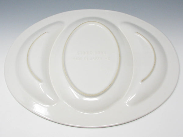 Vintage Studio Nova Large White Ceramic Platter with Embossed Lobster Made in Japan