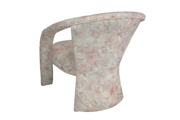 edgebrookhouse Vintage 1980s Postmodern Carsons Pop Lounge Chairs With Pastel Floral Fabric - a Pair