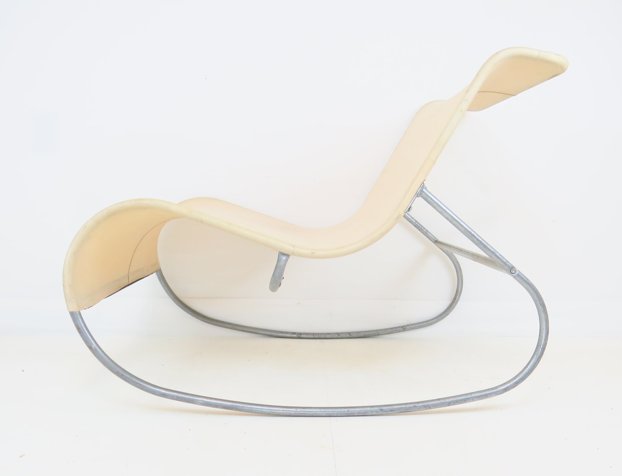 Modern Ikea Emmabo Aluminum and Nylon Mesh Rocker Chair