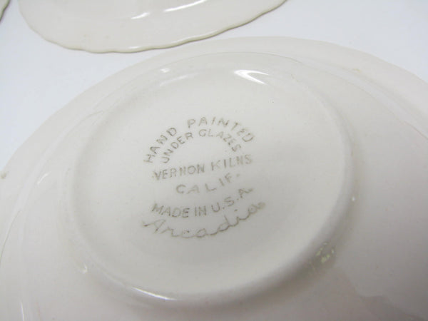 Vintage Metlox Vernon Kilns Arcadia Small Bowls - 6 Pieces