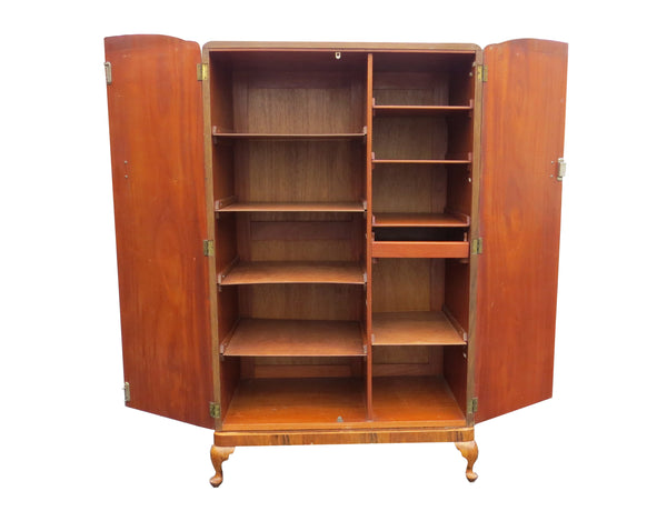 edgebrookhouse - 1930s Art Deco 2-Door Burl Storage Cabinet Attributed to Waring & Gillows