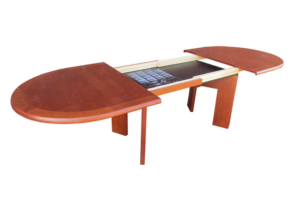 edgebrookhouse - 1980s Skovby Cherry Expandable Oval Dining Table - Made in Denmark