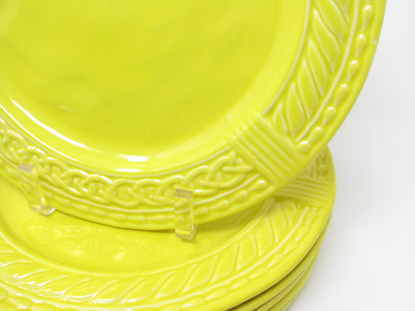 Anthropologie Romina Yellow Dinner Plates Made in Portugal - 6 Pieces