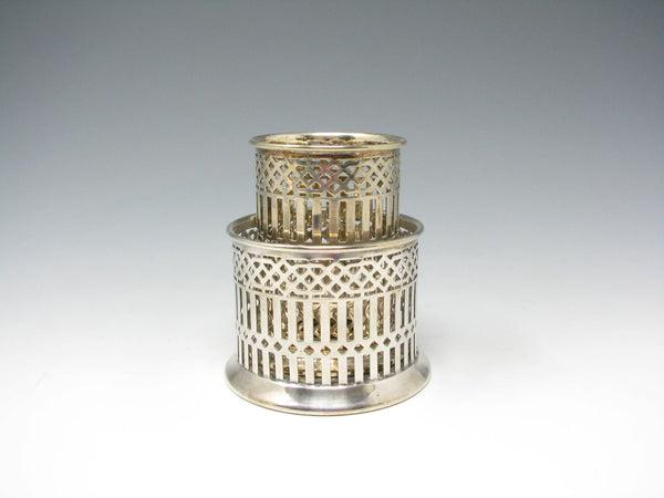 Antique Apollo EPNS Bernard Rice's Sons Silver Plated Sleeves / Glass Holders - 2 Pieces