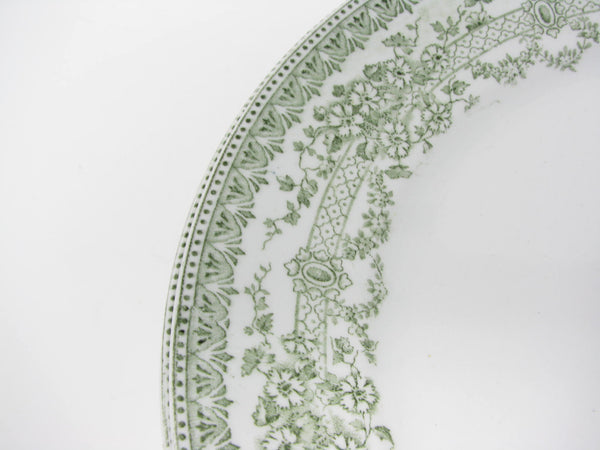 edgebrookhouse Antique Colonial Pottery Stoke on Trent Blenheim Green Dinner Plates - 10 Pieces