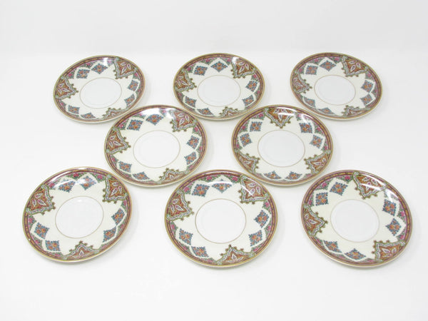 Antique Haviland Limoges France Cashmere Porcelain Cups and Saucers with Gold Trim - 16 Pieces