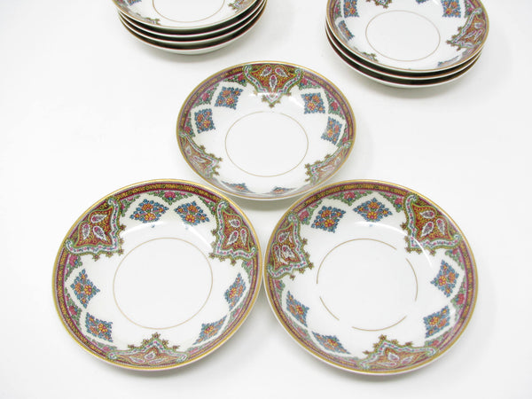 Antique Haviland Limoges France Cashmere Porcelain Small Bowls with Gold Trim - 10 Pieces
