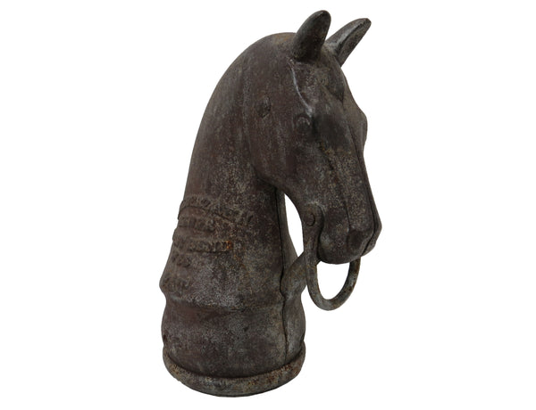 Antique Historic Americana Charles Silberzahn Cast Iron Horse Head Hitching Post Top - 2 Available