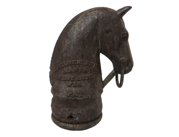 Antique Historic Americana Charles Silberzahn Cast Iron Horse Head Hitching Post Top - 2 Available