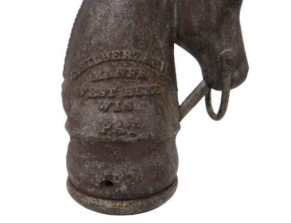 Antique Historic Americana Charles Silberzahn Cast Iron Horse Head Hitching Post Top - 2 Available