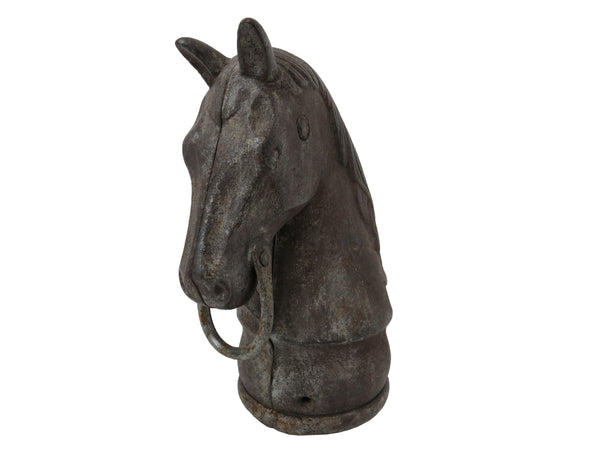 Antique Historic Americana Charles Silberzahn Cast Iron Horse Head Hitching Post Top - 2 Available