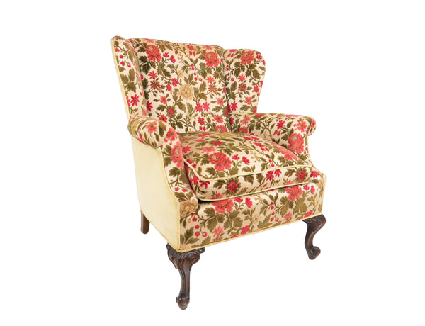 edgebrookhouse Antique Late 19th Century French Rococo Style Wingback Bergere