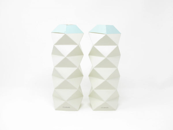 edgebrookhouse - Aveva Wave Origami Style Geometric Recycled Paper Vases Designed by Future Days - a Pair