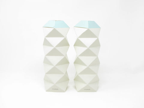 Aveva Wave Origami Style Geometric Recycled Paper Vases Designed by Future Days - a Pair