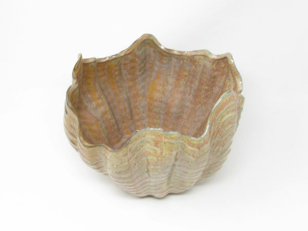 Contemporary Large Shell Shaped Ceramic Planter by Sanibel Home