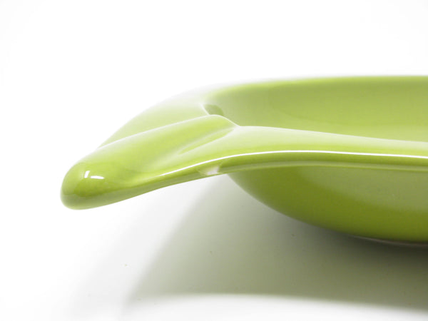 edgebrookhouse - Deartis Portugal Pottery Serving Bowls in Green with Organic Leaf Shape - 2 Pieces