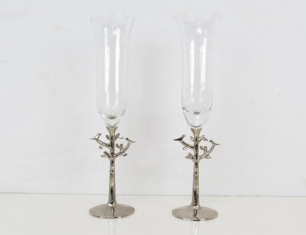 Michael Aram Tree of Life Champagne Toasting Flutes - a Pair