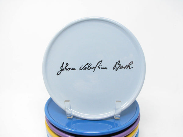 edgebrookhouse Modern Classical Music Composers Plates in Multiple Bright Colors - 8 Pieces